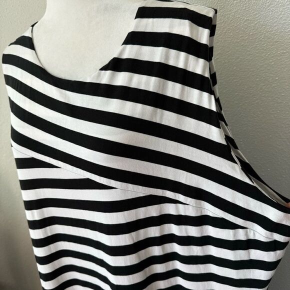 CJ Banks Sleeveless Dress Black White Striped SZ 3X - Picture 5 of 15